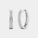 1/4 Carat Lab-Grown Diamond Channel-Set Hoop Earrings