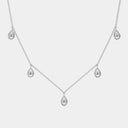 1/4 Carat Lab-Grown Diamond Teardrop Station Necklace with Dangling Drops