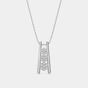 1/4 Carat 3-Station Flower Cluster Lab-Grown Diamond Pendant