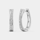 1/4 Carat Criss-Cross Lab-Grown Diamond Hoop Earrings