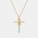 1/4 Carat Intertwined Lab-Grown Diamond Cross Pendant