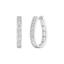 1 Carat Lab-Grown Diamond Channel-Set Oval Hoop Earrings
