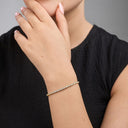 3 Carat Lab-Grown Diamond Crescent-Moon Setting Fashion Bracelet