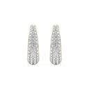 2 Carat Lab-Grown Diamond Glamorous Pavé Dome Hoop Earrings
