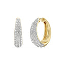 2 Carat Lab-Grown Diamond Glamorous Pavé Dome Hoop Earrings