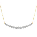 2 Carat Lab-Grown Diamond Flower Row Station Necklace