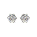 1 Carat Lab-Grown Diamond Seven-Stone Flower Stud Earrings