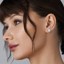 1 Carat Lab-Grown Diamond Seven-Stone Flower Stud Earrings