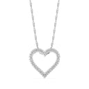 Itsy Bitsy 1/10 Carat Open Heart Diamond Pendant Necklace