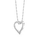 Itsy Bitsy 1/10 Carat Open Heart Diamond Pendant Necklace