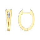 Itsy Bitsy 1/6 Carat V Frame Hoop Earrings