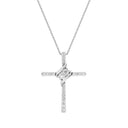 Itsy Bitsy 1/4 Carat Infinity Cross Pendant Necklace