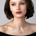 Itsy Bitsy 1/4 Carat Infinity Cross Pendant Necklace
