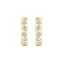 Itsy Bitsy 1/4 Carat Lab-Grown Diamond Kite Motif Hoop Earrings