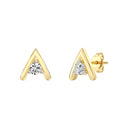 Itsy Bitsy 1/4 Carat Lab-Grown Diamond Chevron Stud Earrings