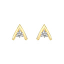 Itsy Bitsy 1/4 Carat Lab-Grown Diamond Chevron Stud Earrings