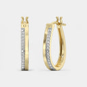 Itsy Bitsy 1/4 Carat Oval Pavé Lab-Grown Diamond Hoop Earrings