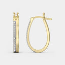 Itsy Bitsy 1/4 Carat Oval Pavé Lab-Grown Diamond Hoop Earrings