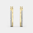 Itsy Bitsy 1/4 Carat Oval Pavé Lab-Grown Diamond Hoop Earrings