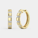 Itsy Bitsy 1/4 Carat Chunky Lab-Grown Diamond Panel Hoop Earrings