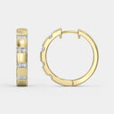 Itsy Bitsy 1/4 Carat Chunky Lab-Grown Diamond Panel Hoop Earrings