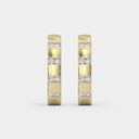 Itsy Bitsy 1/4 Carat Chunky Lab-Grown Diamond Panel Hoop Earrings