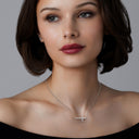 1/4 Carat East-West Lab-Grown Diamond Cross Necklace