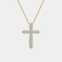 Itsy Bitsy 1/4 Carat Pavé Lab-Grown Diamond Cross Pendant with Pointed Tips