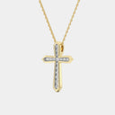 Itsy Bitsy 1/4 Carat Pavé Lab-Grown Diamond Cross Pendant with Pointed Tips