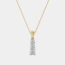 Itsy Bitsy 1/4 Carat Three-Stone Vertical Lab-Grown Diamond Pendant