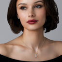 Itsy Bitsy 1/4 Carat Three-Stone Vertical Lab-Grown Diamond Pendant