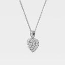 Itsy Bitsy 1/4 Carat Heart Halo Lab-Grown Diamond Pendant Necklace