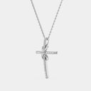 1/4 Carat Intertwined Lab-Grown Diamond Cross Pendant
