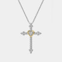 Itsy Bitsy 1/4 Carat Gothic Lab-Grown Diamond Cross Pendant