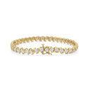 4 Carat Lab-Grown Diamond Curved Metal Bars Fashion Bracelet