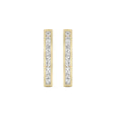1 Carat Lab-Grown Diamond Channel-Set Oval Hoop Earrings