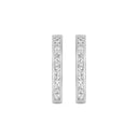 1 Carat Lab-Grown Diamond Channel-Set Oval Hoop Earrings