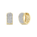 1/4 Carat Lab-Grown Diamond Pavé Huggie Hoops in Brass