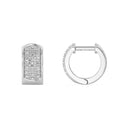1/4 Carat Lab-Grown Diamond Pavé Huggie Hoops in Brass