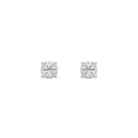 1/4 Carat Lab-Grown Diamond Round-Shaped Solitaire Studs Set in an Illusion Plate