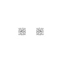 1/4 Carat Lab-Grown Diamond Round-Shaped Solitaire Studs Set in an Illusion Plate