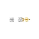 1/4 Carat Lab-Grown Diamond Round-Shaped Solitaire Studs Set in an Illusion Plate