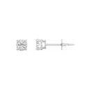 1/4 Carat Lab-Grown Diamond Round-Shaped Solitaire Studs Set in an Illusion Plate