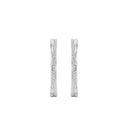 1/4 Carat Lab-Grown Diamond Crossover Pavé Hoop Earrings in Brass