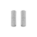 1 Carat Lab-Grown Diamond Ribbed Pavé Dome Hoop Earrings