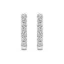 1 Carat Lab-Grown Diamond Six-Stone Oval Hoop Earrings