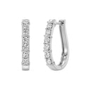 1 Carat Lab-Grown Diamond Six-Stone Oval Hoop Earrings