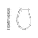 1 Carat Lab-Grown Diamond Six-Stone Oval Hoop Earrings