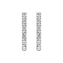 1 Carat Lab-Grown Diamond Romantic Twist Oval Hoop Earrings