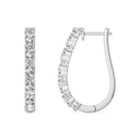 1 Carat Lab-Grown Diamond Romantic Twist Oval Hoop Earrings